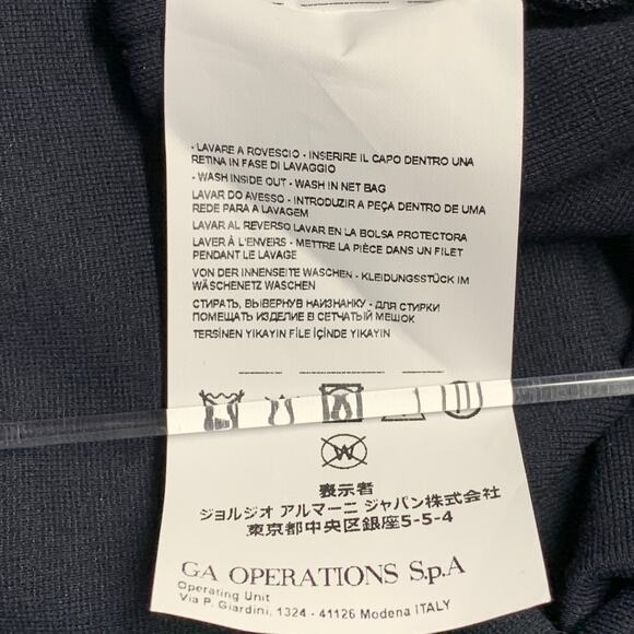 ARMANI COLLEZIONI Size 4 Navy Viscose Blend Pleated Zip Up Dress - Picture 8 of 8